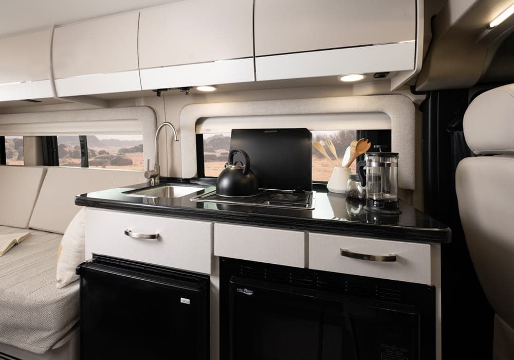 Entegra Coach Ethos kitchen detail